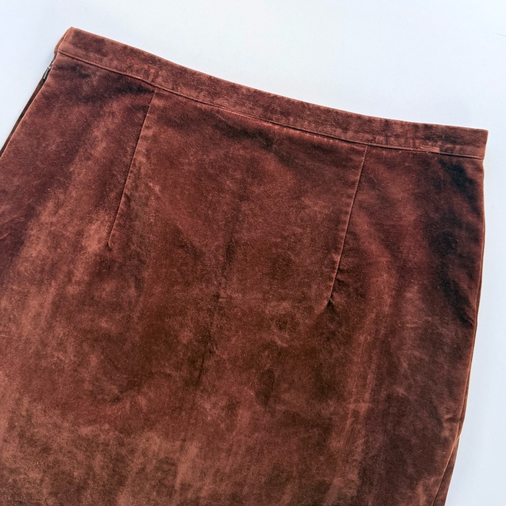 Vintage 1970s Brown Velveteen Mini Skirt S - Picture 5 of 16